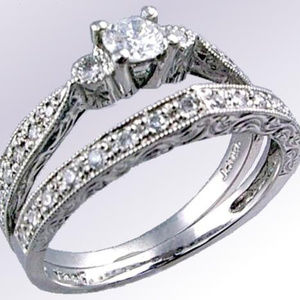 Diamond Platinum Engagement Set .38TDW